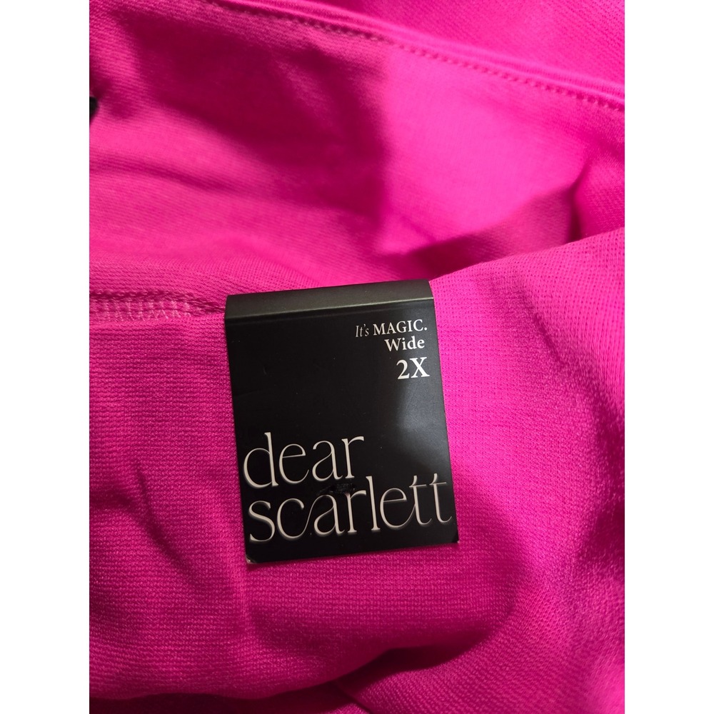 Dear Scarlett Its MAGIC Wide Leg Pants Hot Pink Plus Size 2X Pull On New - Picture 6 of 8